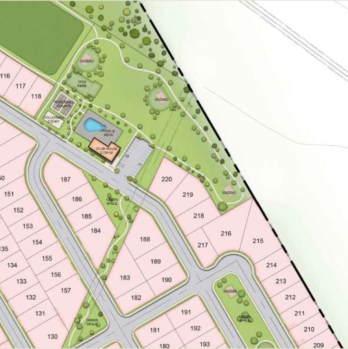 Amenity hub plan