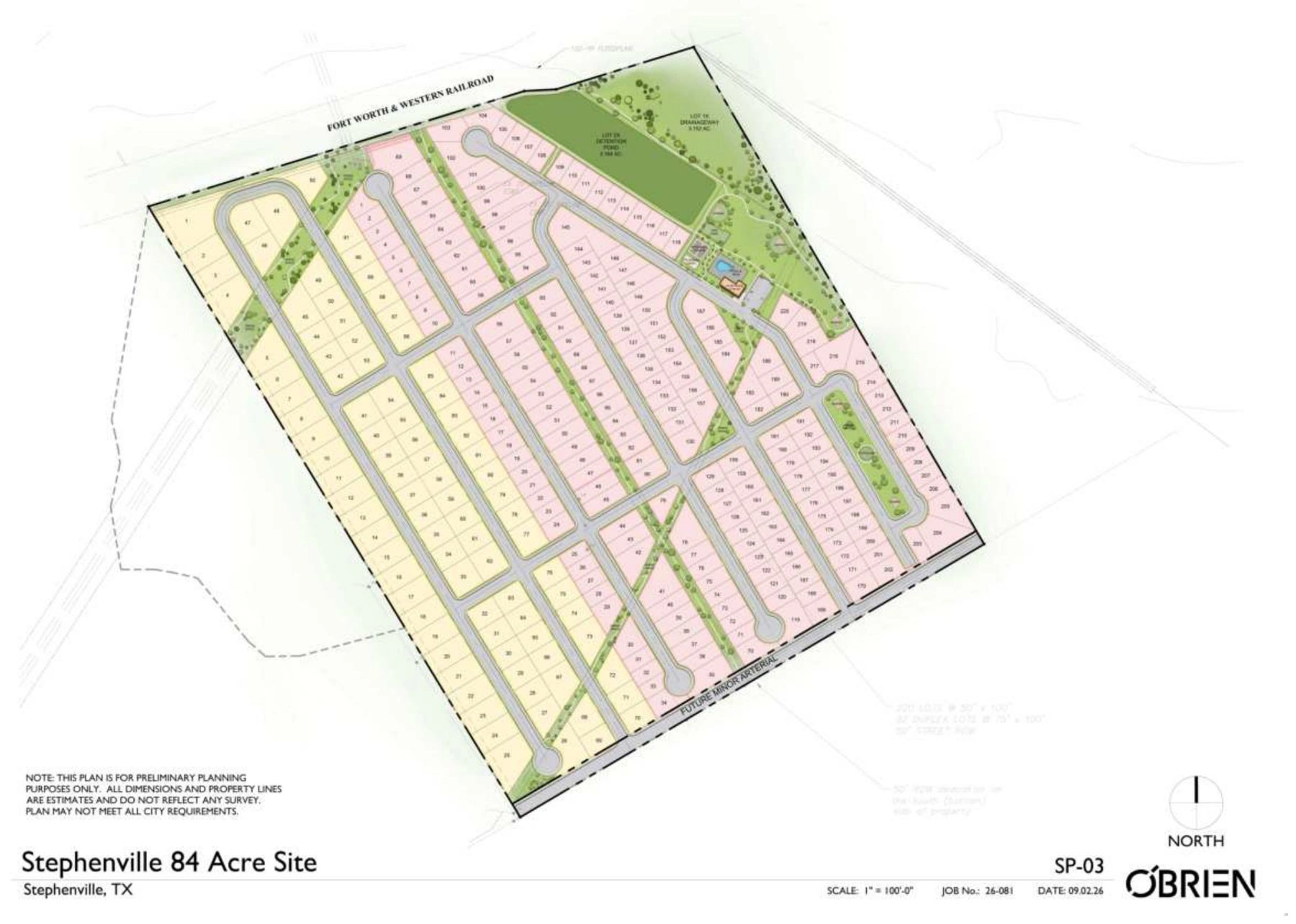 84-acre site plan